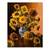 Tablou Canvas - Floarea Soarelui in Vaza Albastra, Marime: 60 x 75 cm - - Roveli