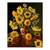 Tablou Canvas - Floarea Soarelui in Vaza Maro,, Marime: 60 x 75 cm - - Roveli
