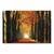 Tablou Canvas -  Alee si Frunze Rosii, Toamna, Copaci, Marime: 80 x 120 cm - - Roveli