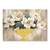 Tablou Canvas - Buchet Magnolie in Vaza Aurie, Marime: 60 x 75 cm - - Roveli