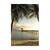 Tablou Canvas -  Apus de Soare, Mare, Ponton, Palmieri, Marime: 60 x 90 cm - - Roveli