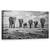 Tablou Canvas - Familie Mare, Elefanti, Familie, Alb-Negru, Copil, Cub, Dragut, Marime: 50 x 100 cm - - Roveli