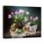 Tablou Canvas - Natura Moarta Colorata 5, Mere, Floare, Cos, Marime: 60 x 80 cm - - Roveli
