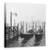 Tablou Canvas - Dimineata In Venetia, Italia, Pier, Turn, Ceata, Marime: 90 x 90 cm - - Roveli