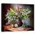 Tablou Canvas - Natura Moarta Cu Flori Salbatice Si Fructe De Padure, Vara, Marime: 60 x 75 cm - - Roveli