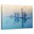 Tablou canvas - Reflectie matinala, Peisaj, Lac, Ceata, Albastru, Marime: 80 x 120 cm - - Roveli