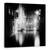 Tablou Canvas - Vene_ia, Alb-Negru, Canal, Italia, Noapte, Alee, Marime: 90 x 90 cm - - Roveli