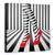 Tablou Canvas - Pantofi Rosii, Zebra, Rosu, Tocuri Inalte, Moda, Dungi, Marime: 90 x 90 cm - - Roveli