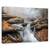 Tablou canvas - Ceata matinala, Peisaj, Frunze, Apa, Cascada, Marime: 80 x 120 cm - - Roveli