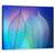 Tablou Canvas - Frunze Prismatice, Macro, Linii, Culori, Delicat, Albastru, Elegant, Marime: 60 x 75 cm - - Roveli