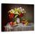 Tablou Canvas - Natura Moarta, Buchet, Floare, Flori, Pere, Struguri, Marime: 60 x 75 cm - - Roveli