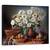 Tablou Canvas - Natura Moarta Cu Un Buchet De Margarete, Fructe De Padure, Marime: 60 x 75 cm - - Roveli