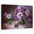 Tablou canvas - Natura moarta cu liliac si bujori, Violet, Flori, Marime: 80 x 120 cm - - Roveli