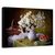 Tablou canvas - Natura moarta cu musetel, Margareta, Flori, Cirese, Marime: 80 x 120 cm - - Roveli