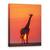 Tablou Canvas - Girafa In Apus De Soare, Marime: 75 x 100 cm - - Roveli