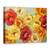 Tablou canvas - Flori, Trandafiri Colorate, Galben, Portocaliu, Rosu, Pictura, Marime: 75 x 100 cm - - Roveli