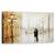 Tablou Canvas - Oras, Cladiri, Seara, Cuplu In Dragoste, Pictura, Marime: 50 x 100 cm - - Roveli