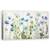 Tablou Canvas - Flori Salbatice, Albastru, Pictura, Marime: 50 x 100 cm - - Roveli