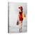 Tablou Canvas - Oameni, Femeie, Rochie Rosie, Genti, Pictura, Marime: 80 x 120 cm - - Roveli