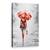 Tablou Canvas - Oameni, Femeie, Rochie Rosie, Ploaie, Pictura, Marime: 80 x 120 cm - - Roveli