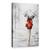 Tablou Canvas - Oameni, Femeie, Rochie Portocalie, Ploaie, Pictura, Marime: 80 x 120 cm - - Roveli