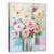Tablou canvas - Flori, Trandafiri, Luminoase, Buchet, Vaza, Pictura, Marime: 60 x 75 cm - - Roveli