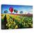 Tablou Canvas - Baloane Cu Aer Cald Peste Campul Cu Lalele, Marime: 60 x 90 cm - - Roveli