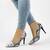 Pantofi de dama stiletto , imitatie piele de sarpe 608-25-BLACK, Marime (12): 37 - - Roveli