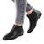 Botine de dama joase,cu benzi elastice laterale 52181-BLACK, Culoare (12): Negru, Gri inchis, Marime (12): 36 - - Roveli