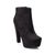 Botine dama cu toc inalt si platforma din piele ecologica Negre Dorotea, Culoare (12): Negru, Marime (12): 35 - - Roveli