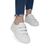 Sneakers dama din piele ecologica cu scai Albi Marta, Culoare (12): Alb, Marime (12): 36 - 4- Roveli