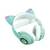 Casti CAT cu urechi de pisica, lumina intermitenta cu LED-uri colorate : Culoare - roz, Culoare (tm): verde - - Roveli