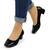 Pantofi de dama, comozi, cu varful si calcaiul din lac B02-2-BLACK, Culoare (12): Negru, Marime (12): 36 - - Roveli