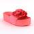Papuci de dama, cu talpa groasa si funde decorative CK148P-CORAL, Culoare (12): Corai, Marime (12): 41* - - Roveli
