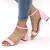 Sandale elegante de dama cu toc mic si gros 980-13-PINK, Culoare (12): Roz, Marime (12): 38** - - Roveli