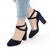Sandale elegante de dama, toc inalt si gros si barete incrucisate H39A-BLUE, Culoare (12): Bleumarin, Marime (12): 37 - - Roveli