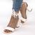 ​Sandale de dama, elegante, cu snururi si toc mediu, gros si patrat NN30-5-WHITE, Culoare (12): Alb, Marime (12): 40 - - Roveli