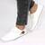 Tenisi de dama, cu broderie pe lateral, usori si confortabili X-1453-WHITE, Culoare (12): Alb, Multicolor, Marime (12): 39 - - Roveli