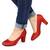 Pantofi eleganti de dama, cu toc inalt RD21-1-RED, Culoare (12): Rosu, Marime (12): 36 - - Roveli