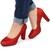 Pantofi eleganti de dama, cu platforma si toc inalt CD1-1-RED, Culoare (12): Rosu, Marime (12): 35 - - Roveli