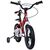 Bicicleta pentru copii 2-4 ani HappyCycles KidsCare, roti 12 inch, cu roti ajutatoare si frane pe disc, rosu - 3- Roveli