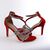 Sandale de dama elegante, cu barete subtiri, toc inalt si subtire 3008-119-RED, Culoare (12): Argintiu, Rosu, Marime (12): 35** - 4- Roveli