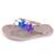 Papuci de copii, flip-flops  FLOWERS #2-7-KAKI, Culoare (12): Kaki, Marime (12): 30 - - Roveli