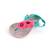 Sandale de copii, flip-flops FLOWERS #2-8-FUXIA/GREY, Culoare (12): Fucsia, Marime (12): 25 - - Roveli