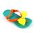 Sandale de copii, flip-flops, cu fundita si elastic la spate #258-GREEN, Culoare (12): Verde, Galben, Portocaliu, Marime (12): 27 - - Roveli