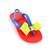 Sandale de copii, flip-flops, cu fundita si elastic la spate #258-ORANGE, Culoare (12): Albastru, Galben, Portocaliu, Marime (12): 28 - - Roveli