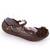 ​Balerini de dama, din cauciuc, cu funda si bareta H160-BROWN, Culoare (12): Maro, Marime (12): 41 - - Roveli