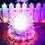 Bec disco rotativ 360 grade, LED RGB, tip floare, 15W - 4- Roveli