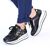 Sneakers casual de dama, cu platforma si insertii aurii 28706-BLACK, Culoare (12): Alb, Negru, Auriu, Bronz, Marime (12): 38* - 2- Roveli