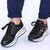 Sneakers casual de dama, cu platforma si insertii aurii 28706-BLACK, Culoare (12): Alb, Negru, Auriu, Bronz, Marime (12): 38* - 3- Roveli